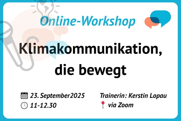 Bild Online-Workshop Klimakommunikation, die bewegt September 2025