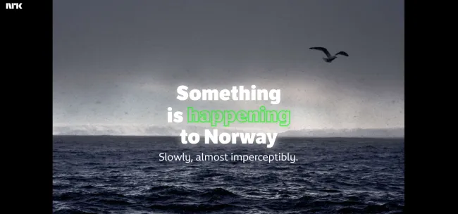 Screenshot von der NRK-Website