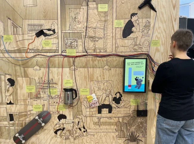 Schautafel der Klima-Ausstellung im FEZ Berlin