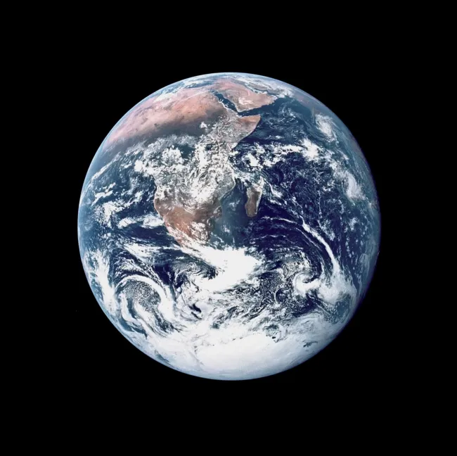 Foto "Blue Marble" der Erde im Weltall