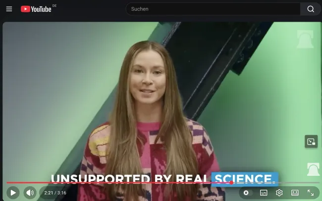 Youtube Video mit Klimawandelleugnung