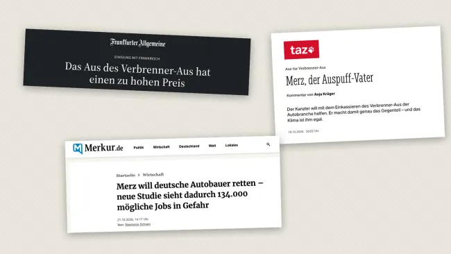 Presseschau Verbrenner-Aus