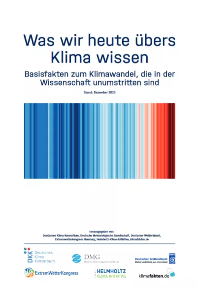 Titelseite der Publikation "Was wir heute übers Klima wissen"