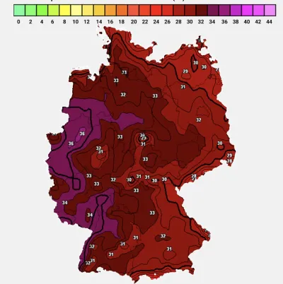 Hitzewelle über Deutschland