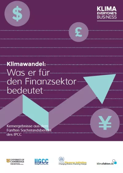 Klimawandel - Was er für den Finanzsektor bedeutet Klimawandel - Was er für den Finanzsektor bedeutet